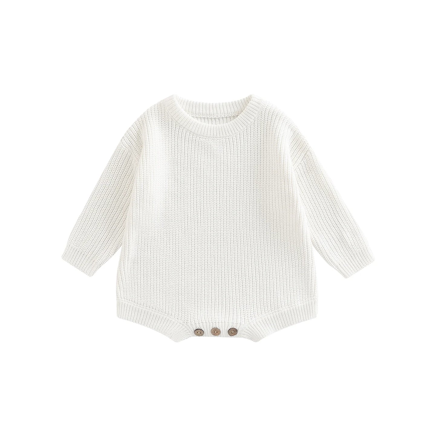 Ma&Baby 0-24M Newborn Infant Baby Girl Boy Romper Knit Jumpsuit Solid Color Warm Fall Winter Clothing Sweater