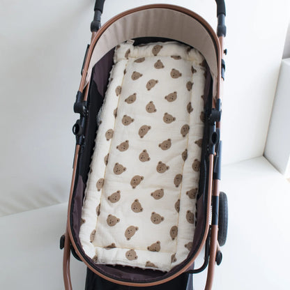 Baby Stroller Seat Cushion Soft Mattress Kids Pushchair Car Mat Stroller Accessories Cotton Thickened Four Seasons Baby Cart Mat