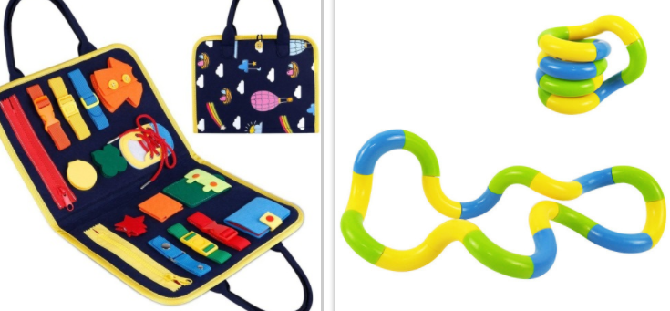 LittleMaylah™  Children's Busy Board Dressing And Buttoning Learning Baby Early Education Preschool Sensory Learning Toy