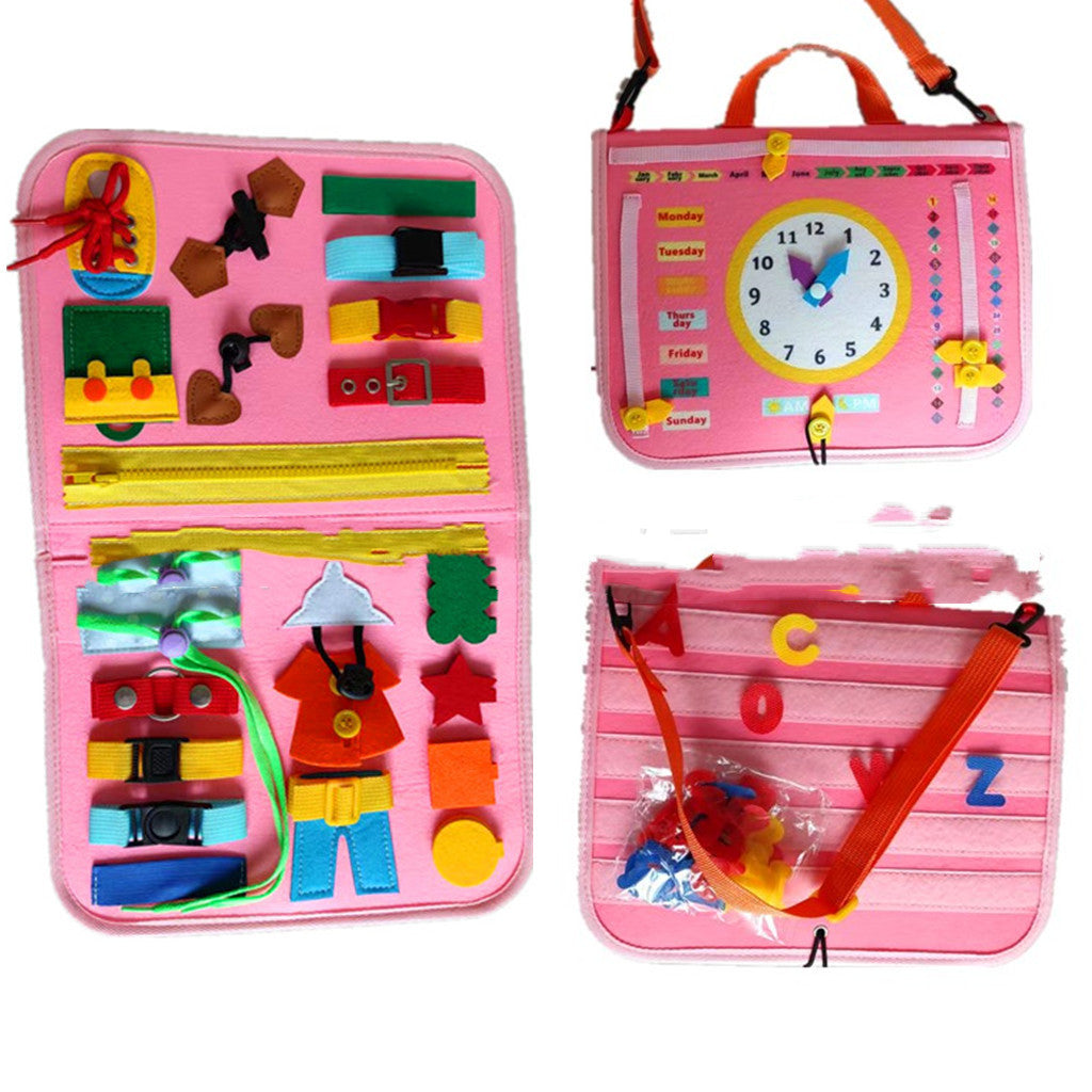 LittleMaylah™  Children's Busy Board Dressing And Buttoning Learning Baby Early Education Preschool Sensory Learning Toy
