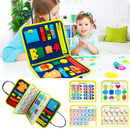 LittleMaylah™  Children's Busy Board Dressing And Buttoning Learning Baby Early Education Preschool Sensory Learning Toy