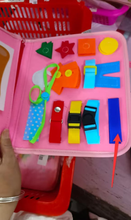 LittleMaylah™  Children's Busy Board Dressing And Buttoning Learning Baby Early Education Preschool Sensory Learning Toy