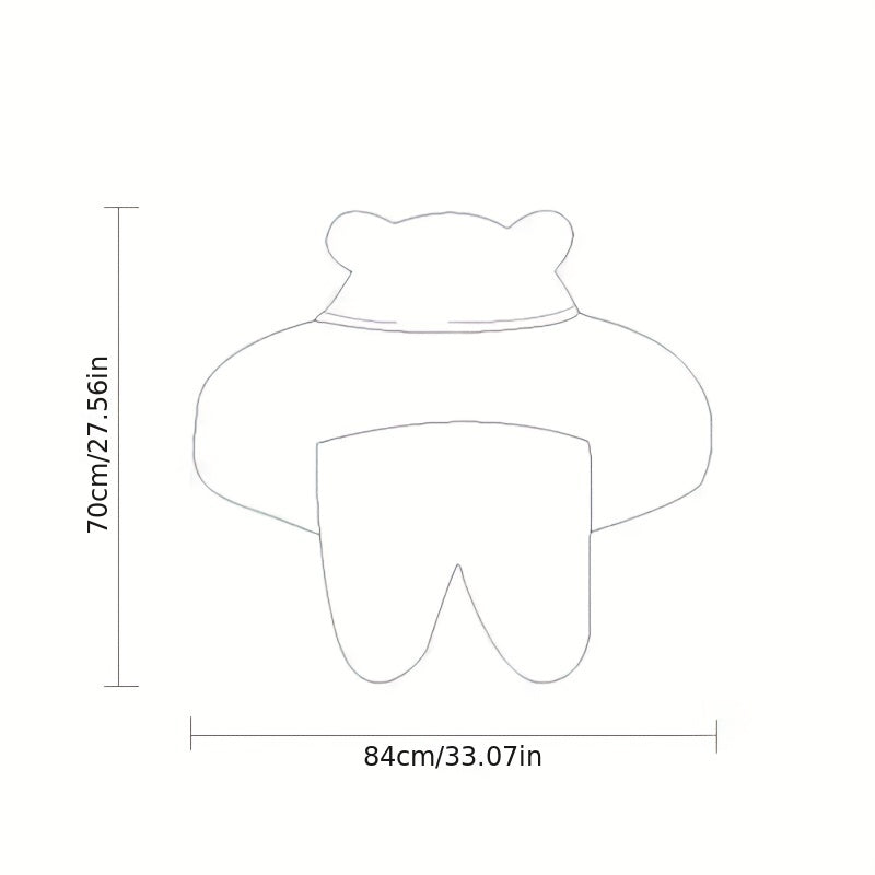 LittleMaylah™ Winter Baby Sleeping Bag – Bear Print Nap Mat with Removable Pillow (0–10 Months)