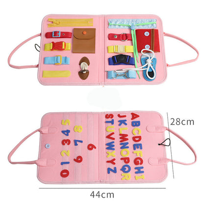 LittleMaylah™  Children's Busy Board Dressing And Buttoning Learning Baby Early Education Preschool Sensory Learning Toy