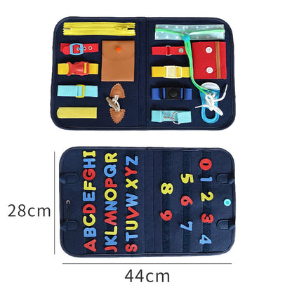 LittleMaylah™  Children's Busy Board Dressing And Buttoning Learning Baby Early Education Preschool Sensory Learning Toy