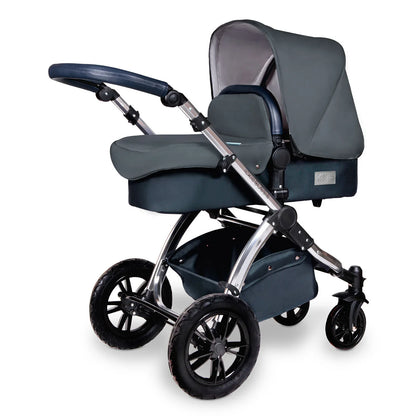 Ickle Bubba Stomp V4 2-in-1 Carrycot & Pushchair - Chrome/Blueberry/Blueberry