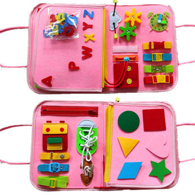 LittleMaylah™  Children's Busy Board Dressing And Buttoning Learning Baby Early Education Preschool Sensory Learning Toy
