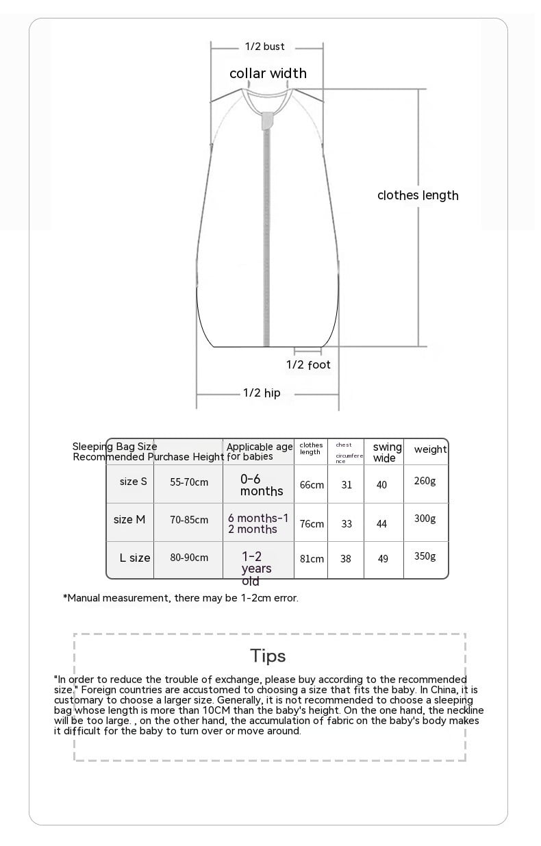 Maisie™ Pure Cotton Newborn Baby Supplies Vest-style Baby Sleeping Bag