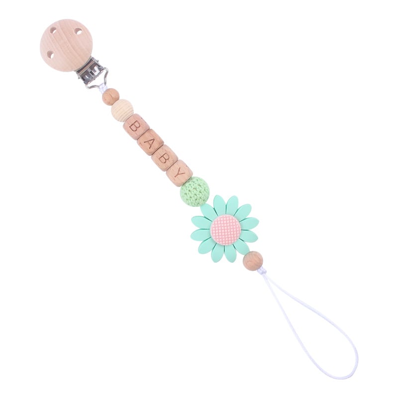 LittleMaylah™ Soothing Beech Wood Pacifier Clip – Safe & Stylish Baby Teether Accessory