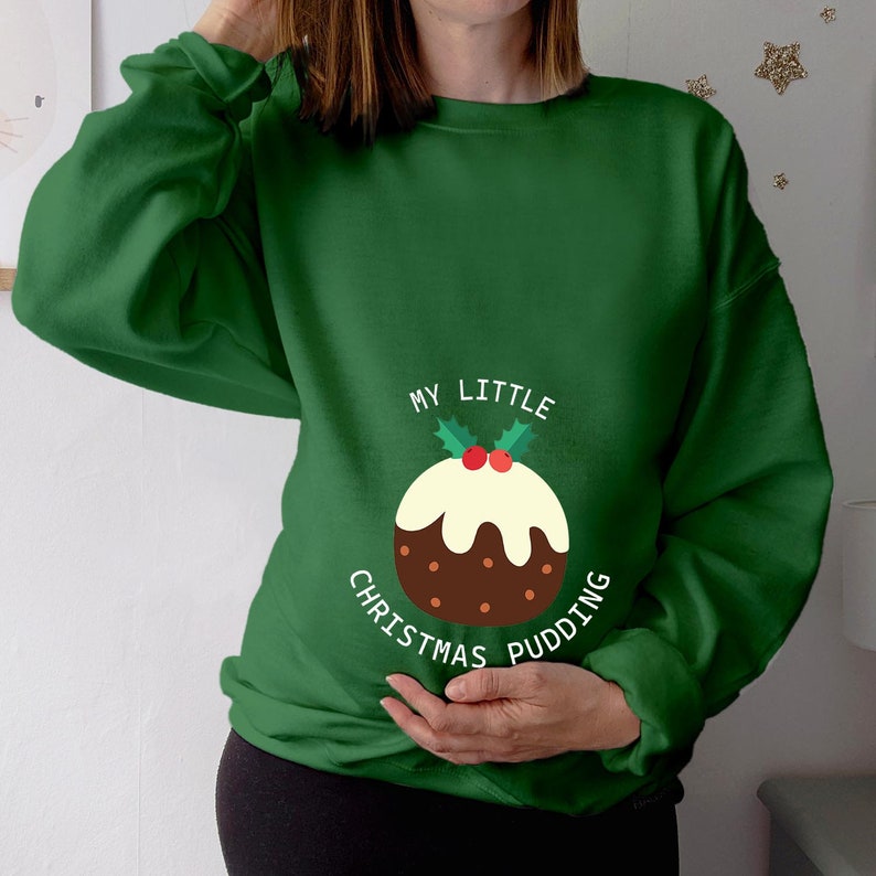 LittleMaylah™ Christmas Pudding Maternity Sweatshirt