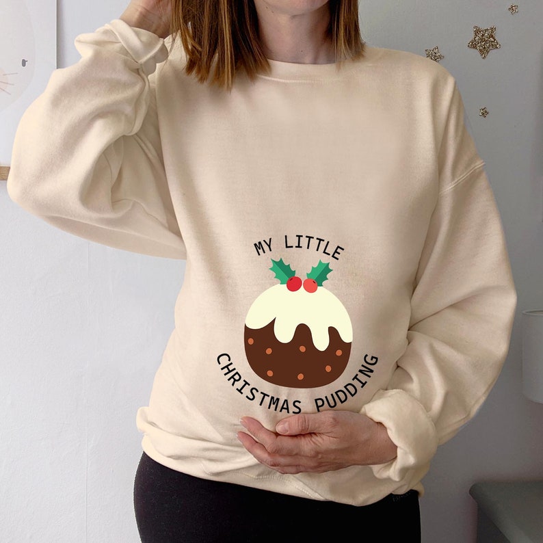 LittleMaylah™ Christmas Pudding Maternity Sweatshirt