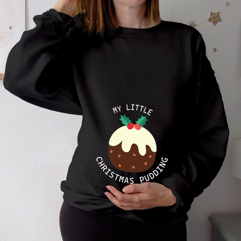 LittleMaylah™ Christmas Pudding Maternity Sweatshirt
