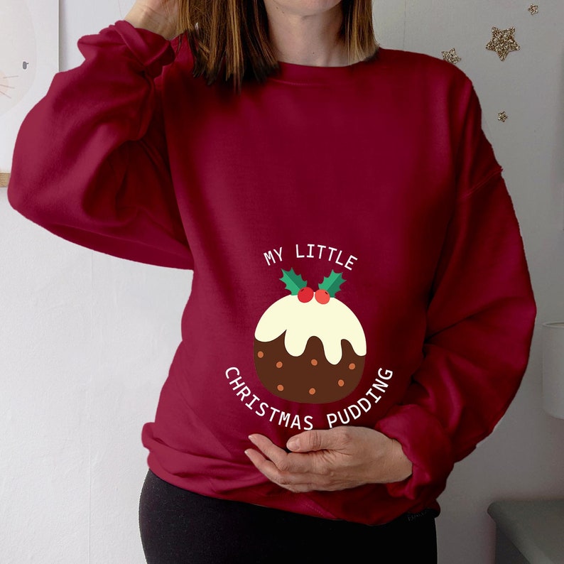 LittleMaylah™ Christmas Pudding Maternity Sweatshirt