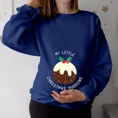 LittleMaylah™ Christmas Pudding Maternity Sweatshirt