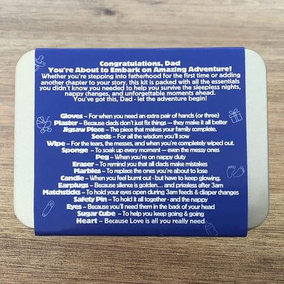 LittleMaylah™ New Dad Survival Kit Tin – Funny Gift for First-Time Fathers & Daddies-to-Be