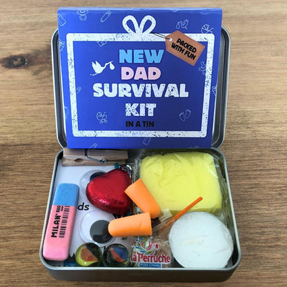 LittleMaylah™ New Dad Survival Kit Tin – Funny Gift for First-Time Fathers & Daddies-to-Be